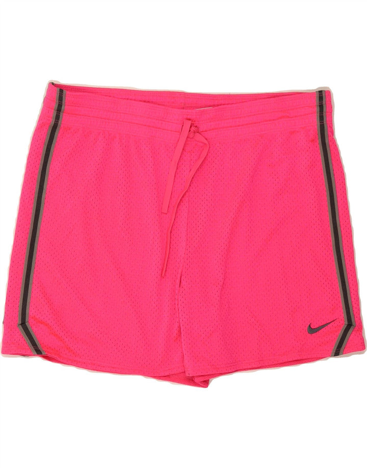 NIKE Womens Sport Shorts UK 14 Medium Pink Polyester Vintage Nike and Second-Hand Nike from Messina Hembry 