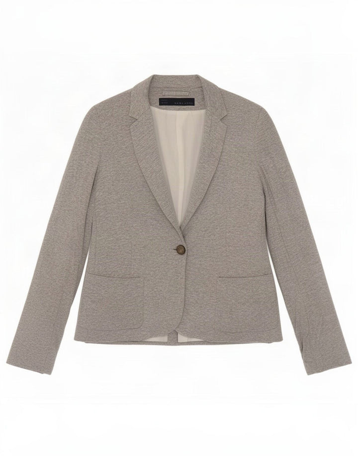 Zara Damen 1-Knopf-Blazerjacke UK 10 Small Grau meliert
