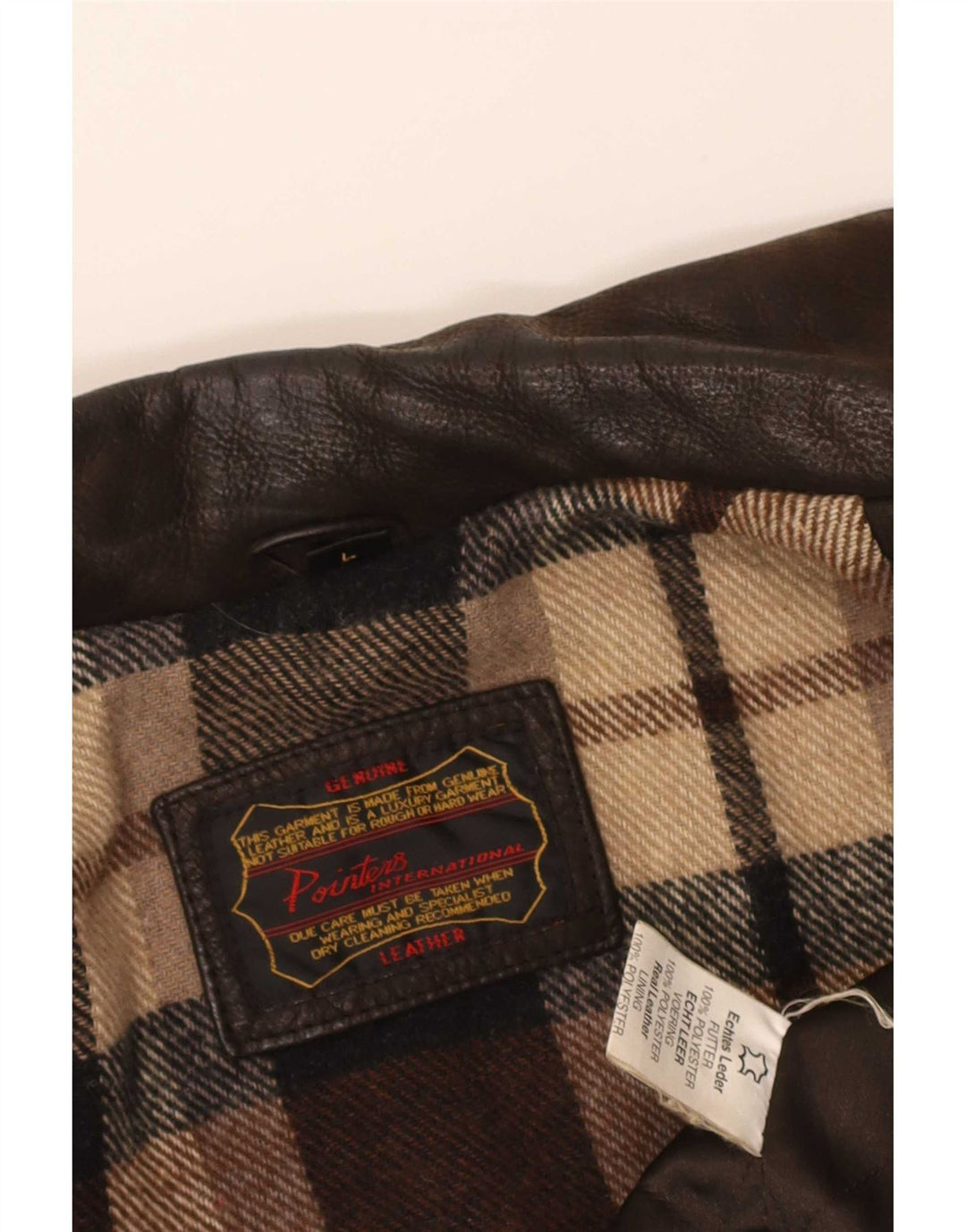 Pointers Herren Lederjacke UK 40 Large Braun