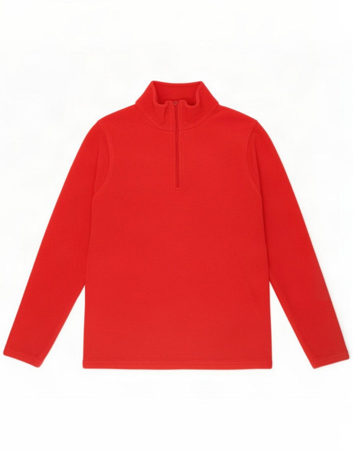 Mountain Warehouse Damen-Fleecepullover mit Reißverschluss, UK 14, mittelrot, Polyester