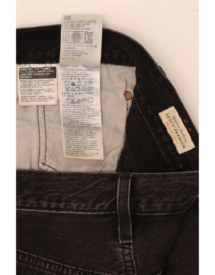 Levi's Damen 501 Distressed Denim Shorts W30 Mittelschwarze Baumwolle