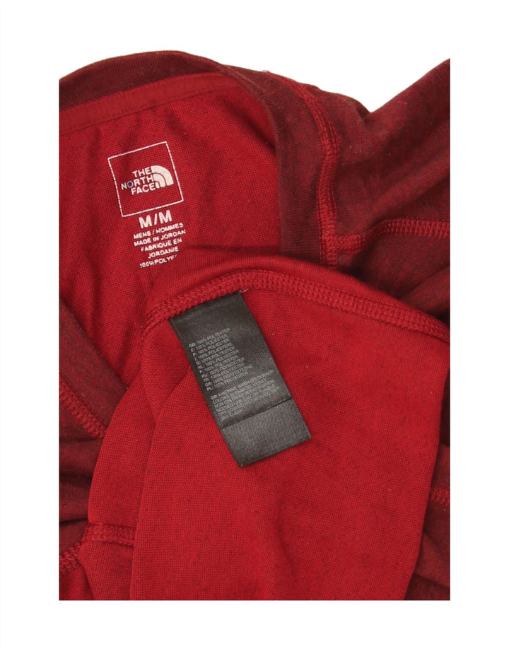 The North Face Herren-T-Shirt-Oberteil aus mittelrot meliertem Polyester