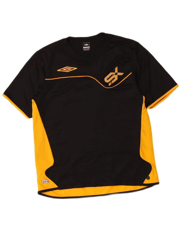 Umbro Herren-T-Shirt mit Grafik, XL, Schwarz, Farbblock