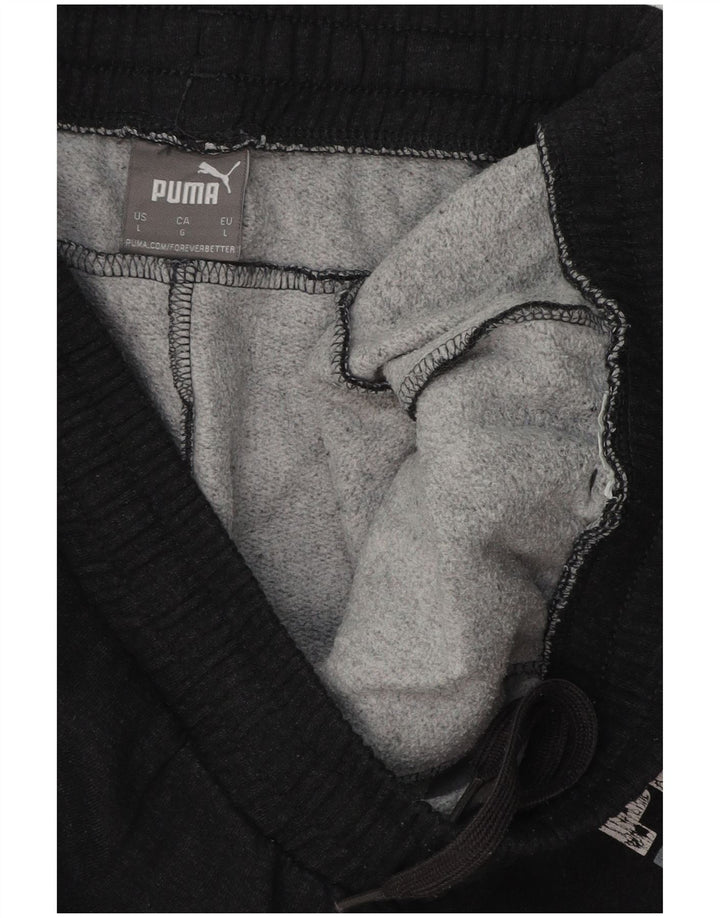 PUMA Herren Grafik-Trainingshose, Jogginghose, Größe L, Schwarz