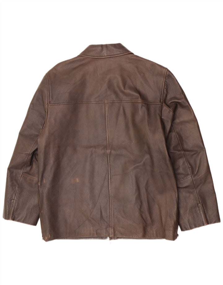Conbipel Herren Lederjacke IT 48 Mittelbraun