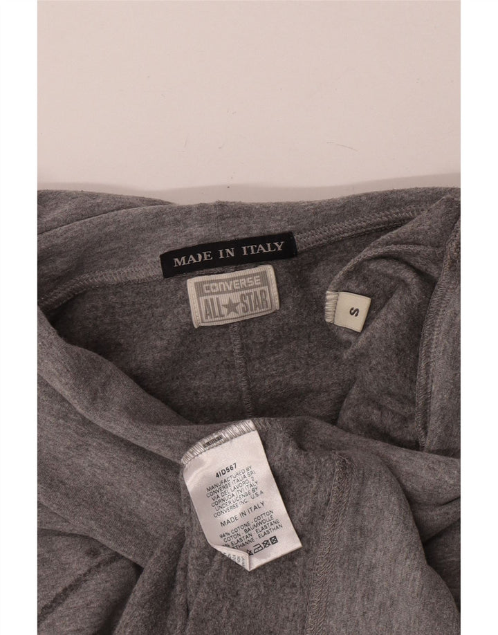 Converse Damen Grafik-Sweatshirt-Pullover UK 10 Small Graue Baumwolle