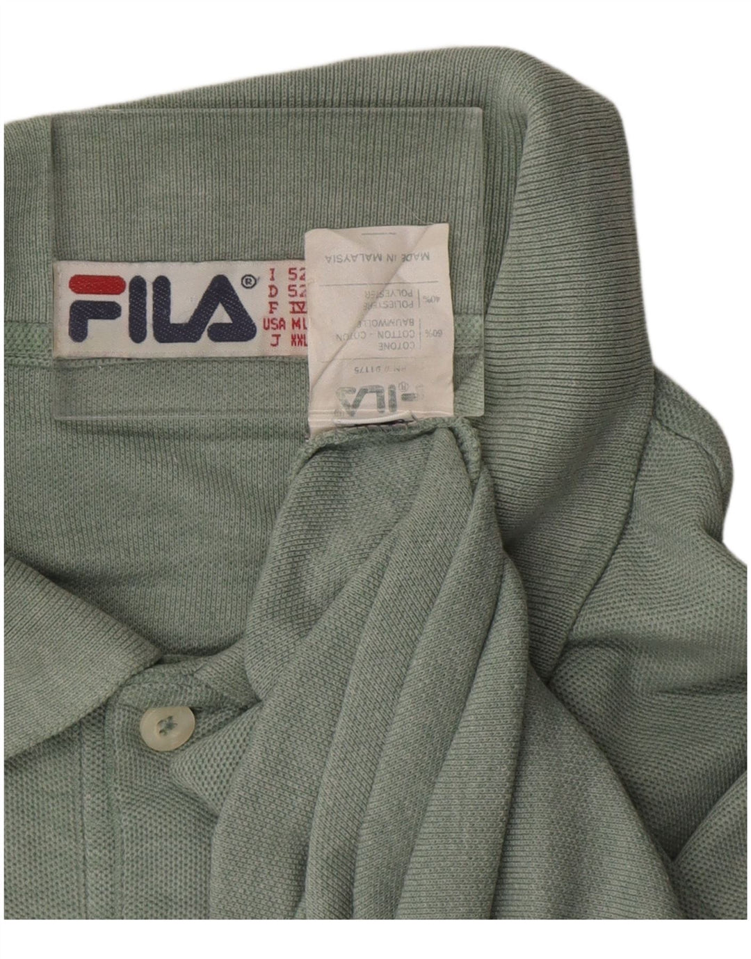 FILA Herren Poloshirt IT 52 Große grüne Baumwolle