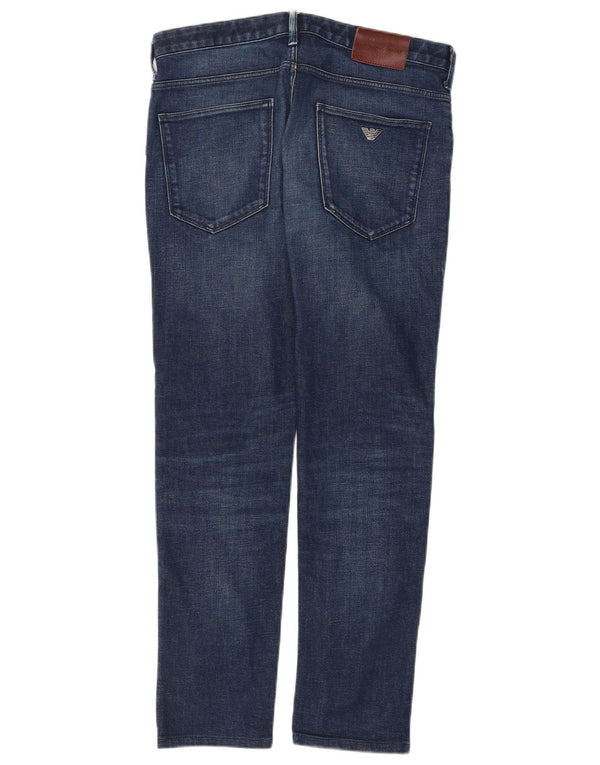 Emporio Armani Damen Slim Jeans W30 L30 Marineblau Baumwolle