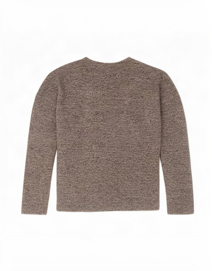 Offener Strickjackenpullover für Mädchen von Gap, 8–9 Jahre, mittelgrauer Rayon
