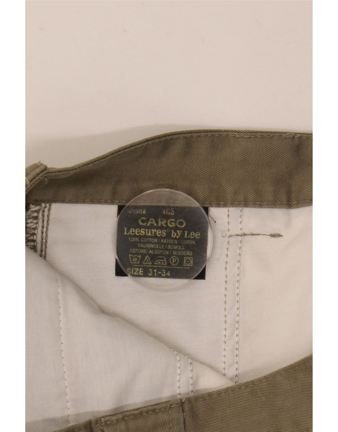 LEE Gerade Herren-Cargohose W31 L31 Beige Baumwolle
