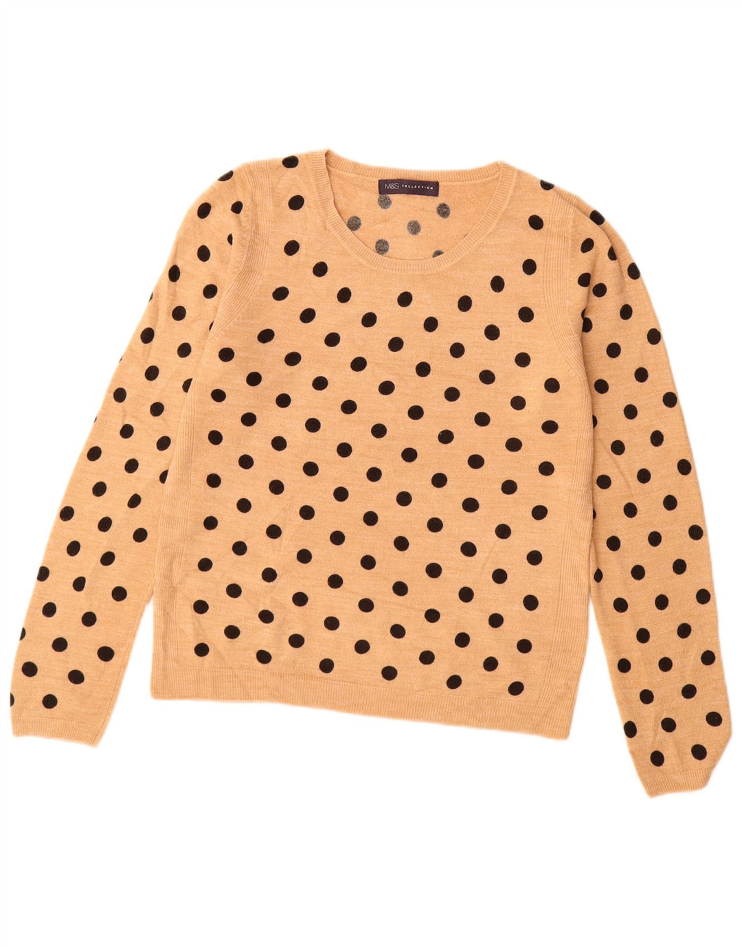 MARKS & SPENCER Damen-Pullover mit U-Boot-Ausschnitt, Gr. 10, Größe S, Beige