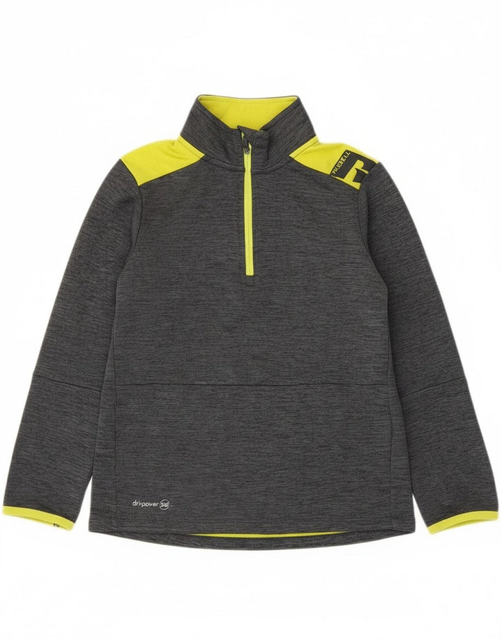 Russell Athletic Jungen-Pullover-Trainingsanzugoberteil, 7–8 Jahre, Mittelgrau
