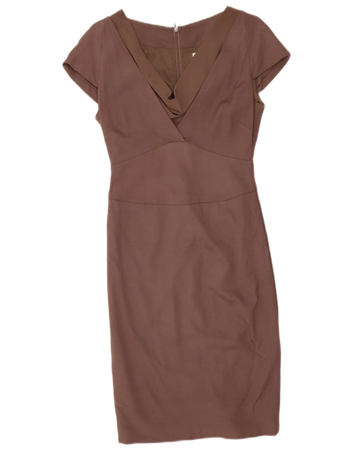 Reiss Damen Etuikleid UK 8 Small Braune Viskose
