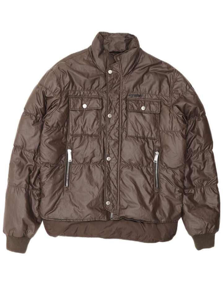 Dsquared Herren-Jacke mit Reißverschluss, gepolstert, IT 48, mittelbraun, Designer
