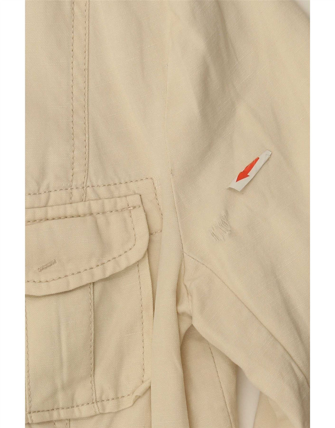 Zara Damen Utility-Jacke UK 12 Mittelbeige Baumwolle