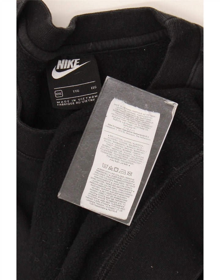 NIKE Herren Sweatshirt Pullover 2XL Schwarz Baumwolle