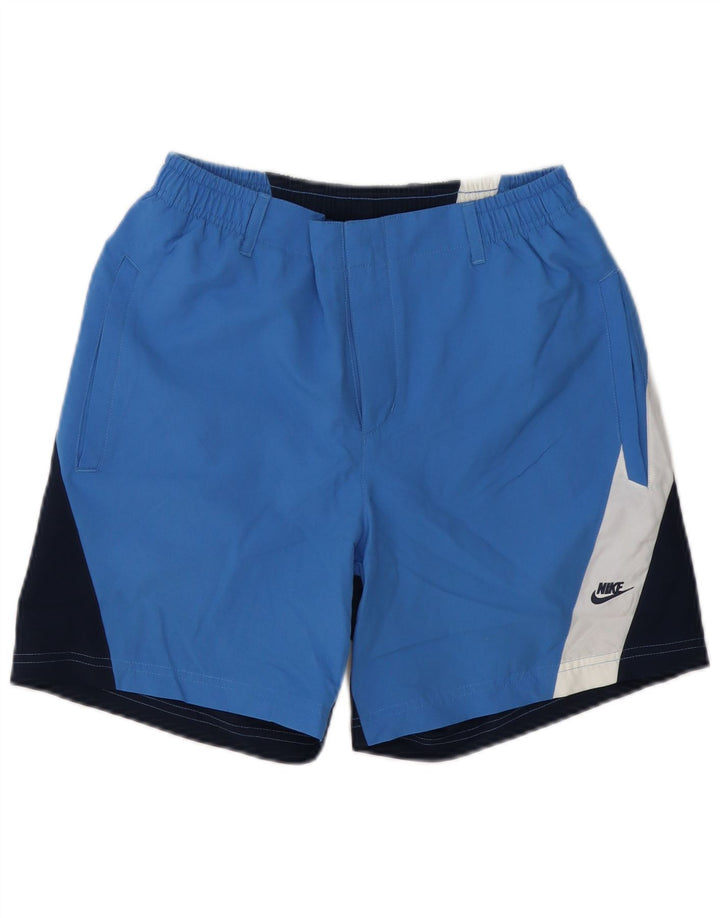 Nike Herren-Badeshorts, klein, blaues Farbblock-Polyester