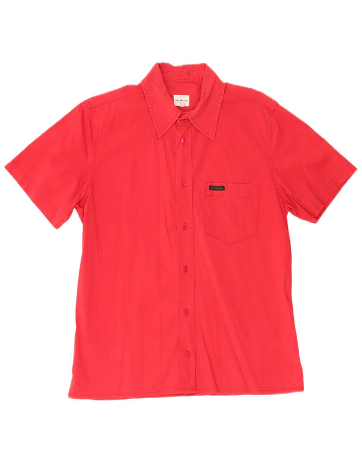 CALVIN KLEIN JEANS Herren Kurzarmhemd Large Rot