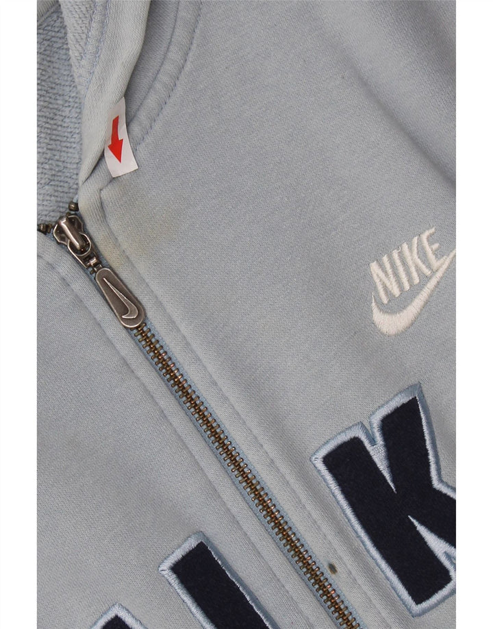 Nike Jungen-Kapuzenpullover mit grafischem Reißverschluss, 13–14 Jahre, XL, blaue Farbblock-Baumwolle