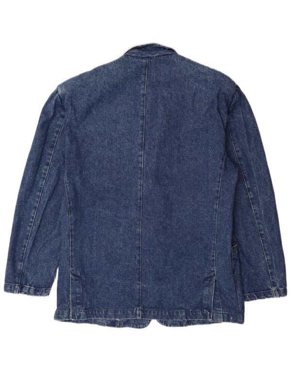 Carrera Mens 2 Button Denim Blazer Jacket UK 38 Medium Blue Cotton