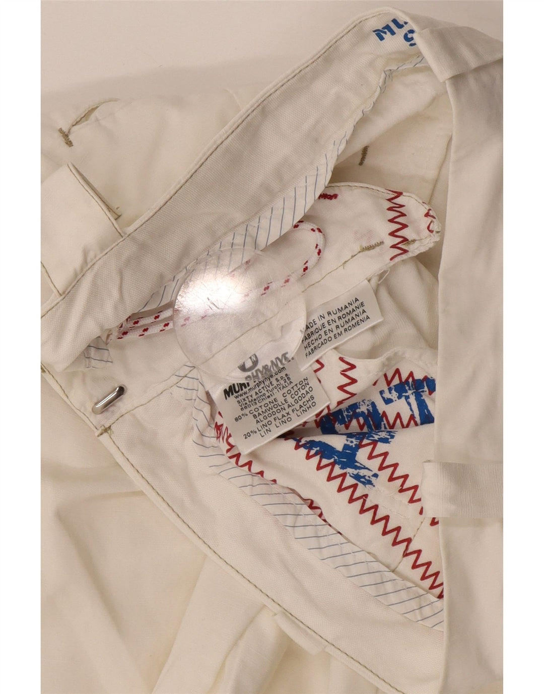 Murphy & Nye Damen Sailmakers Chinoshorts W30 Mittelweiße Baumwolle