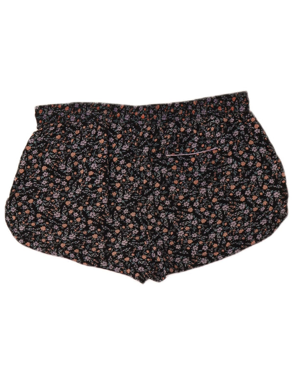 Topshop Damen Hotpants UK 18 XL W34 Schwarz geblümt