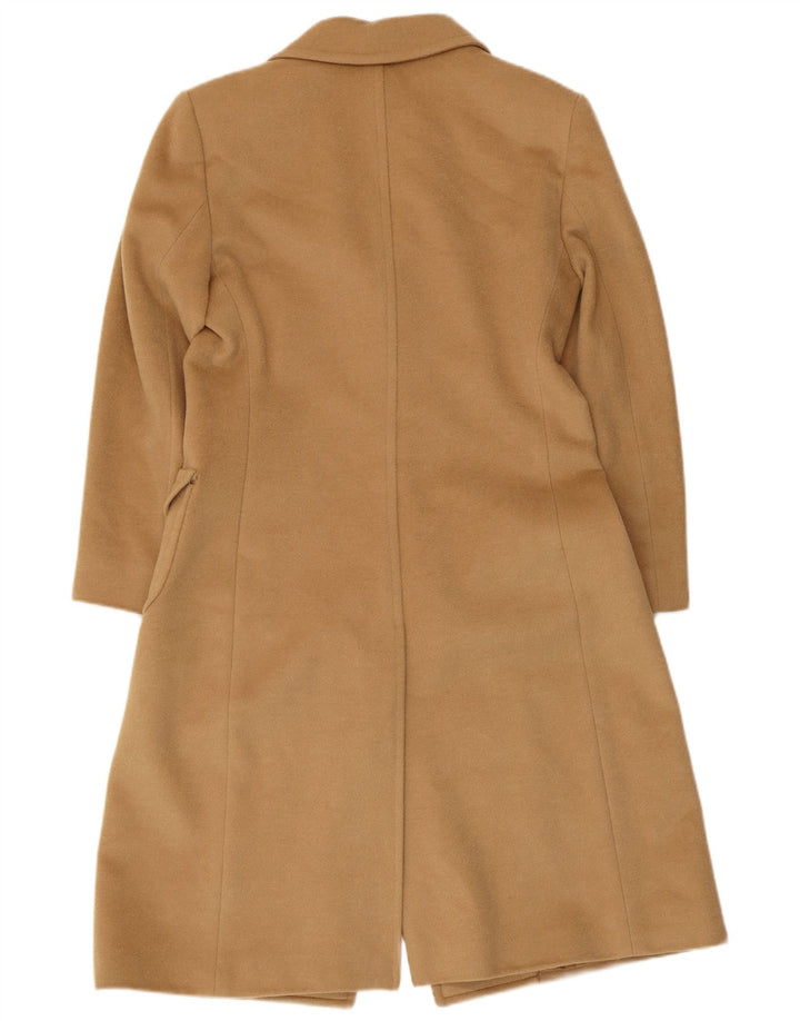 Antonio Fusco Damen 3-Knopf-Mantel IT 44 Mittelbeige Wolle