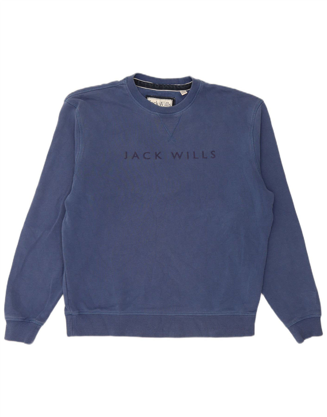 Jack Wills Herren-Sweatshirt mit Grafik, mittelblaue Baumwolle