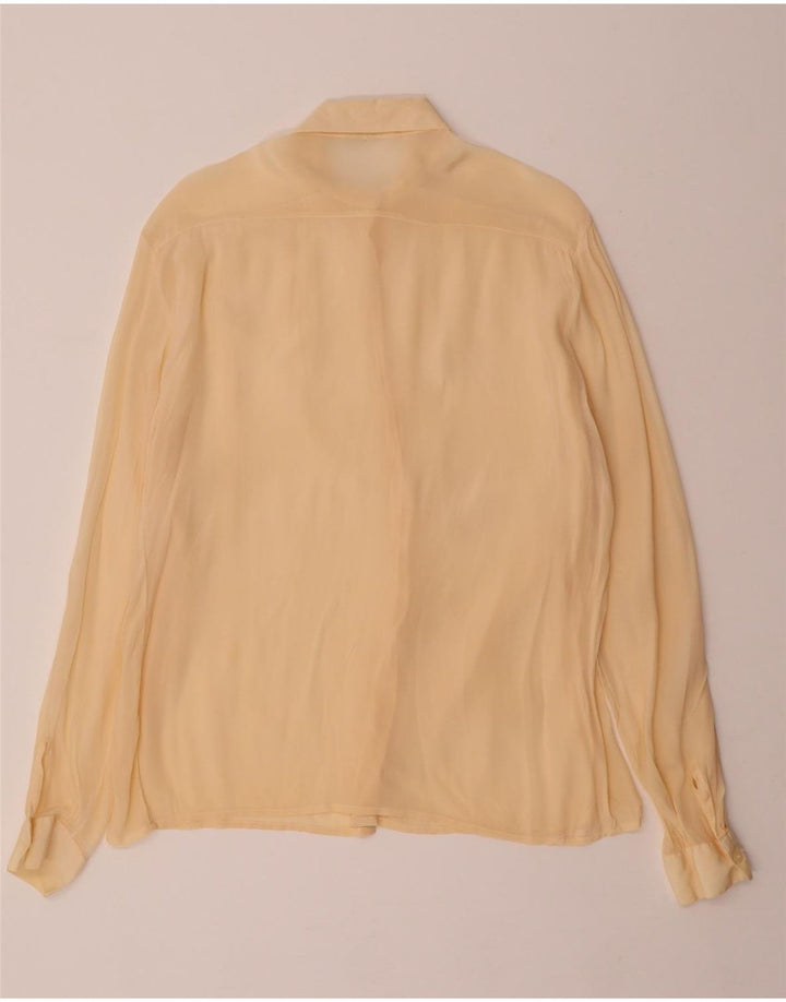 MAZZONETTO Womens Shirt Blouse IT 48 XL Beige Polyester