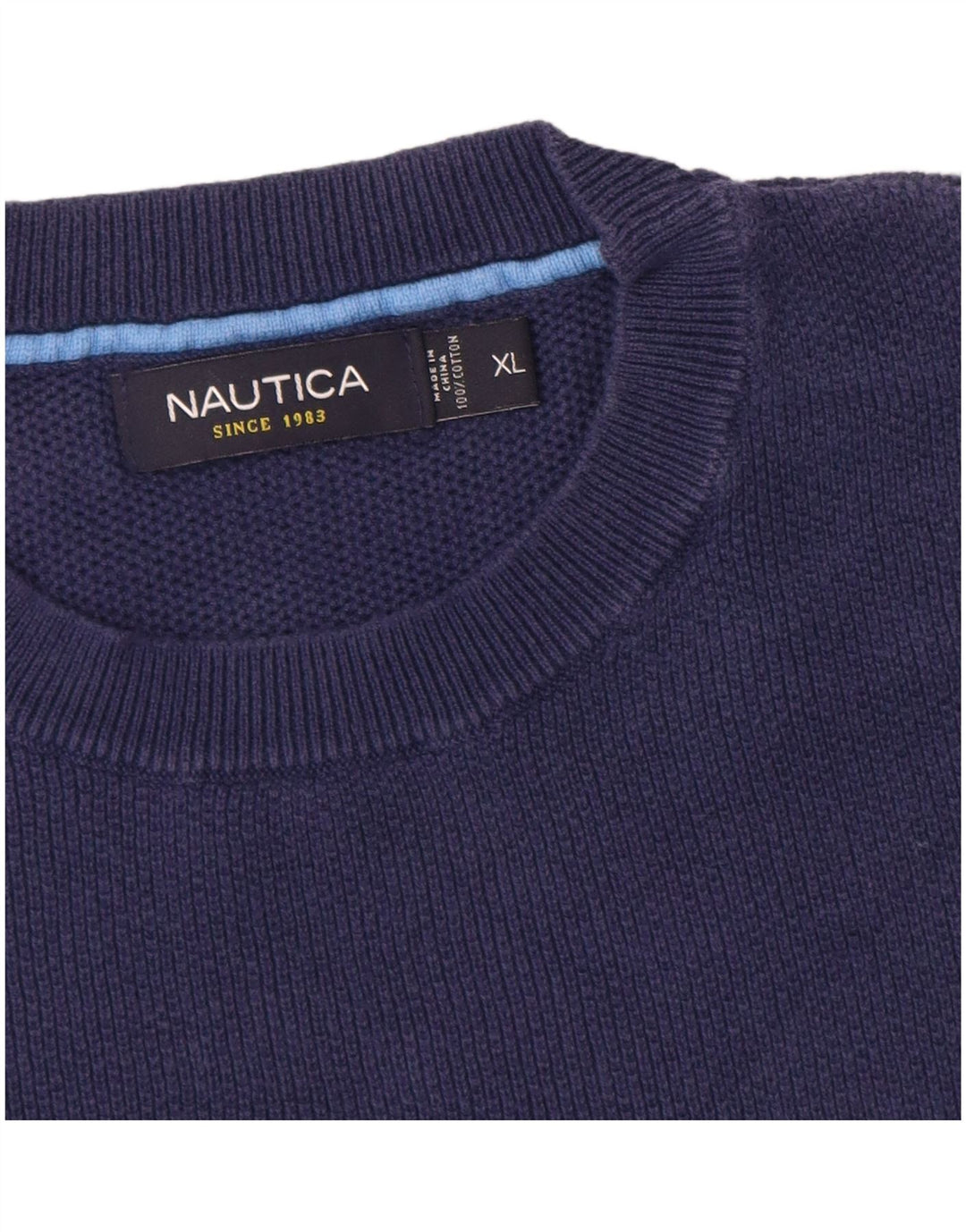 NAUTICA Damen-Pullover mit Rundhalsausschnitt, UK 18, XL, Marineblau, Baumwolle
