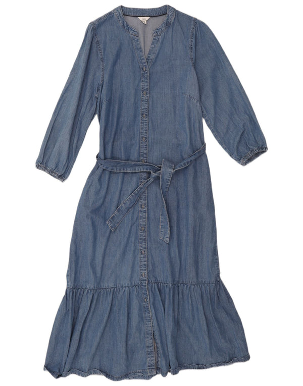 M&Co Damen Denim-Hemdkleid UK 14 Large Blue Lyocell