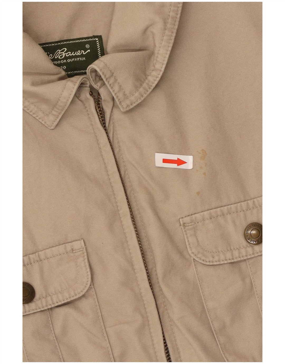 Eddie Bauer Damen Utility-Jacke UK 12 Mittelbeige Baumwolle