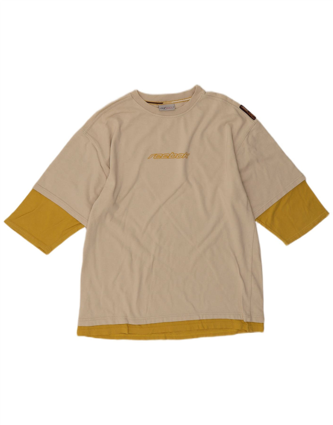 REEBOK Herren Grafik-T-Shirt-Oberteil Mittelbeige Farbblock