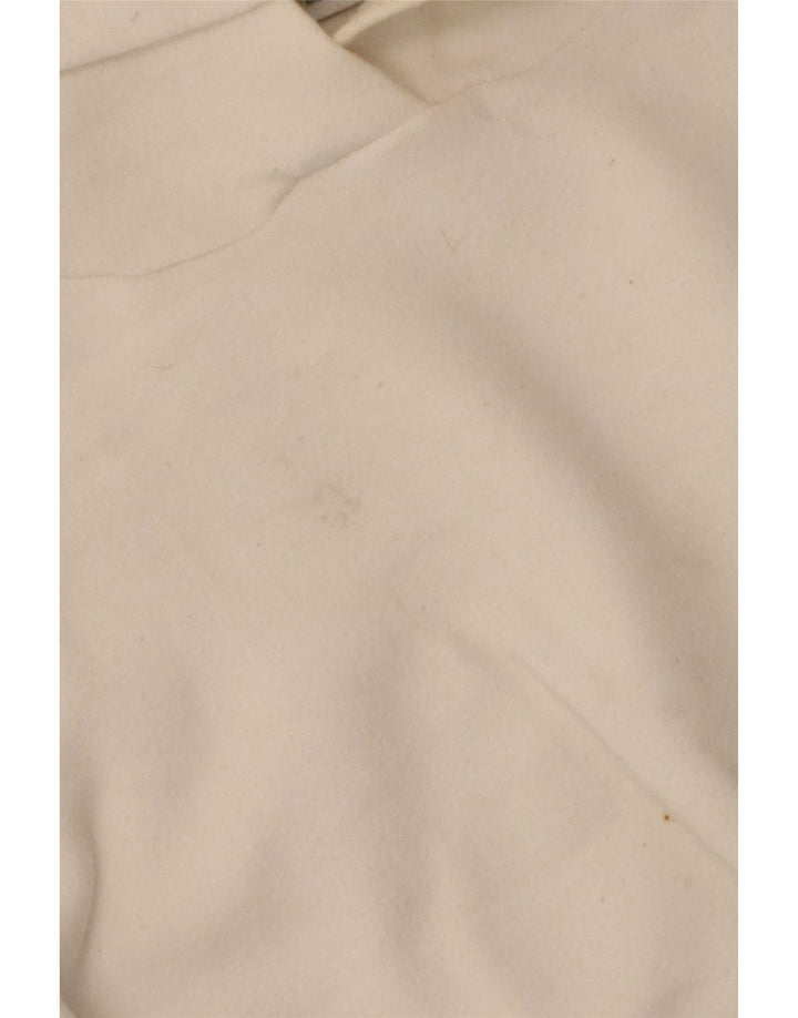 Zara Damen Crop Hoodie Pullover UK 12 Mittelweiße Viskose