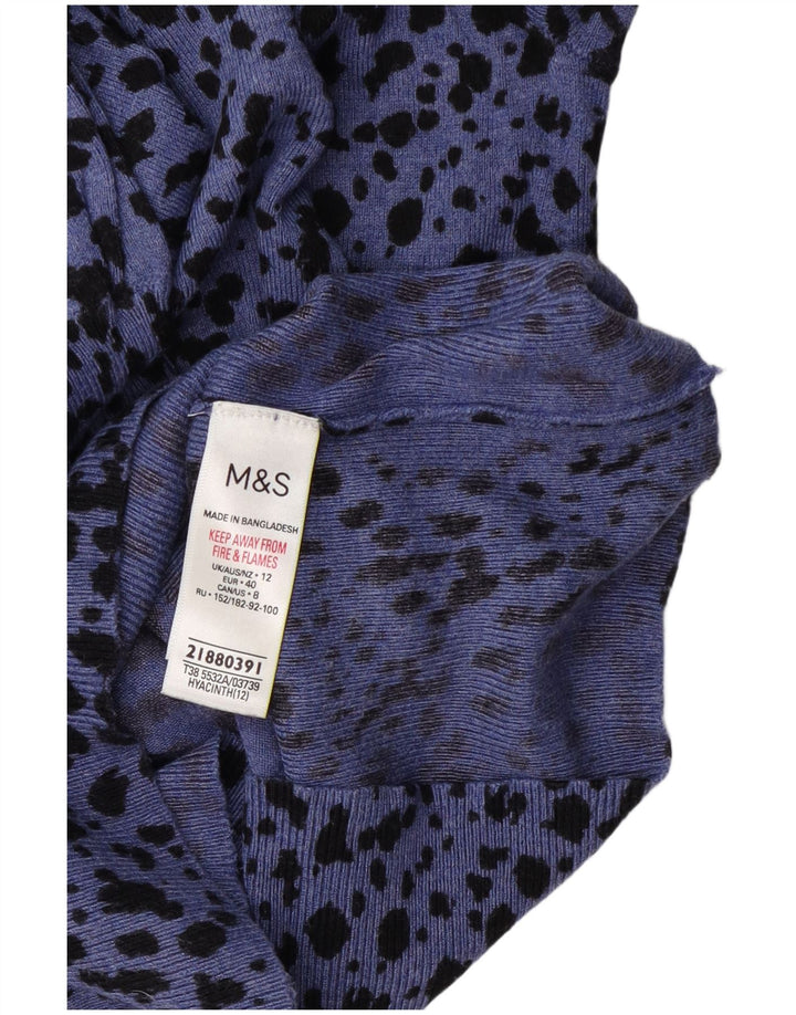 Marks & Spencer Damen-Pullover mit U-Boot-Ausschnitt, Gr. 12, Mittelblau