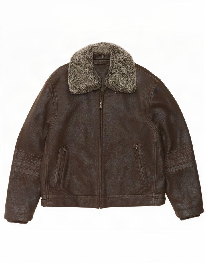 Stones Herren Bomberjacke UK 42 XL Braun Polyester