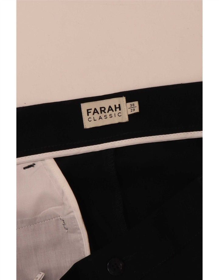 Farah Gerade Herren-Chinohose W36 L29 Marineblaues Polyester