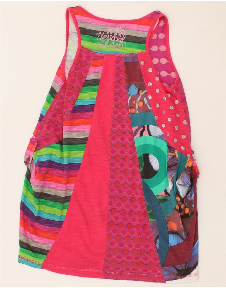 DESIGUAL Girls Graphic Sundress 7-8 Years Multicoloured Vintage Desigual and Second-Hand Desigual from Messina Hembry 