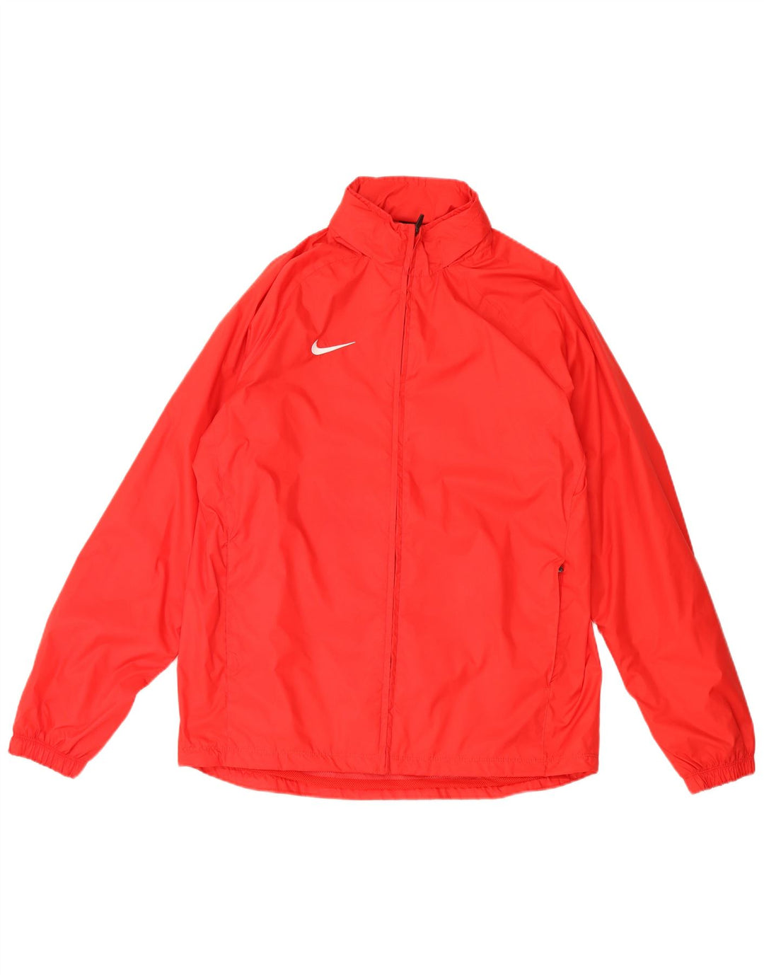 Nike Herren-Regenjacke mit Kapuze, UK 40, großes rotes Nylon