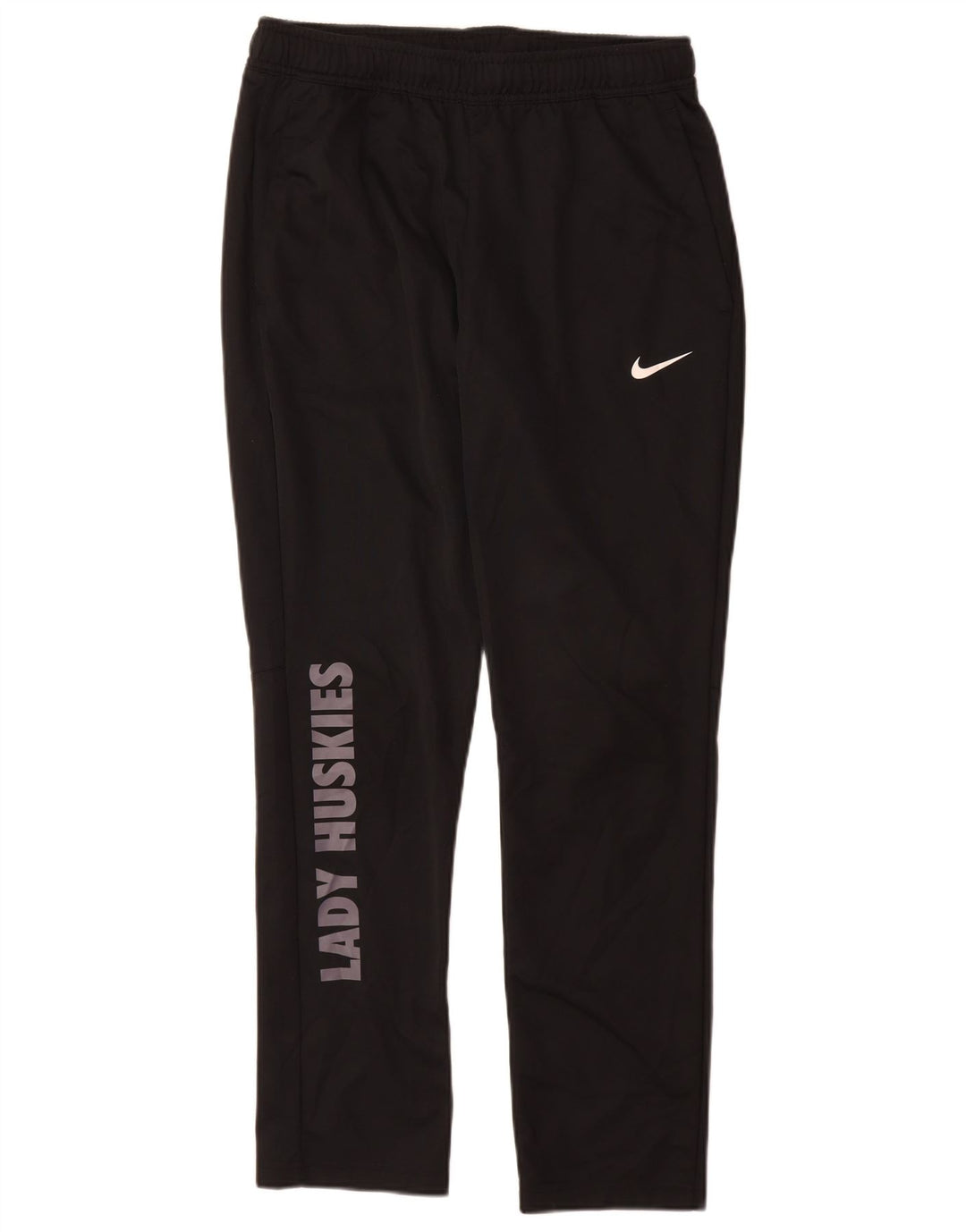 Nike Damen Dri Fit Graphic Trainingshose UK 14 Mittelschwarzes Polyester