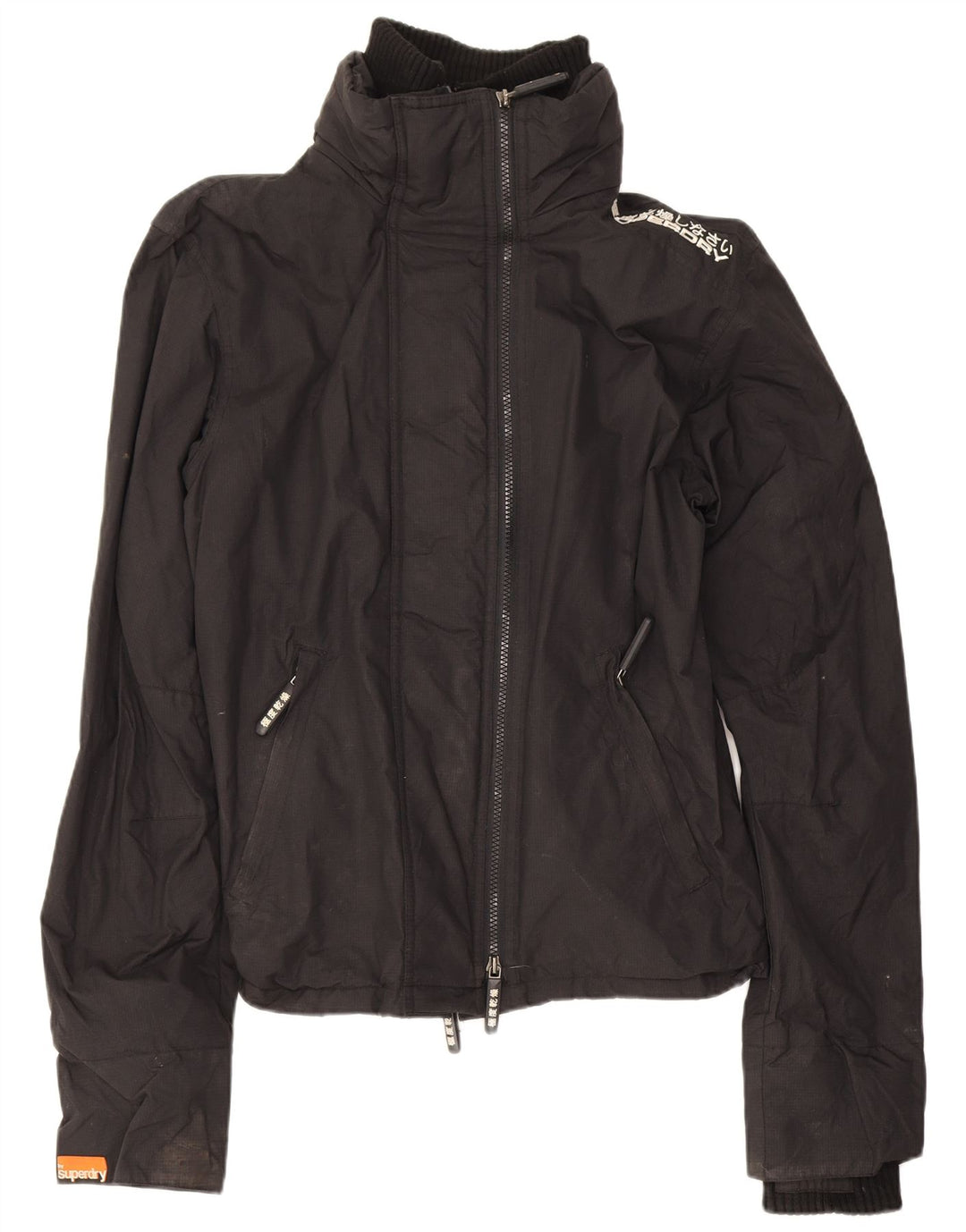 Superdry Herren Regenjacke UK 36 Small Schwarz Nylon