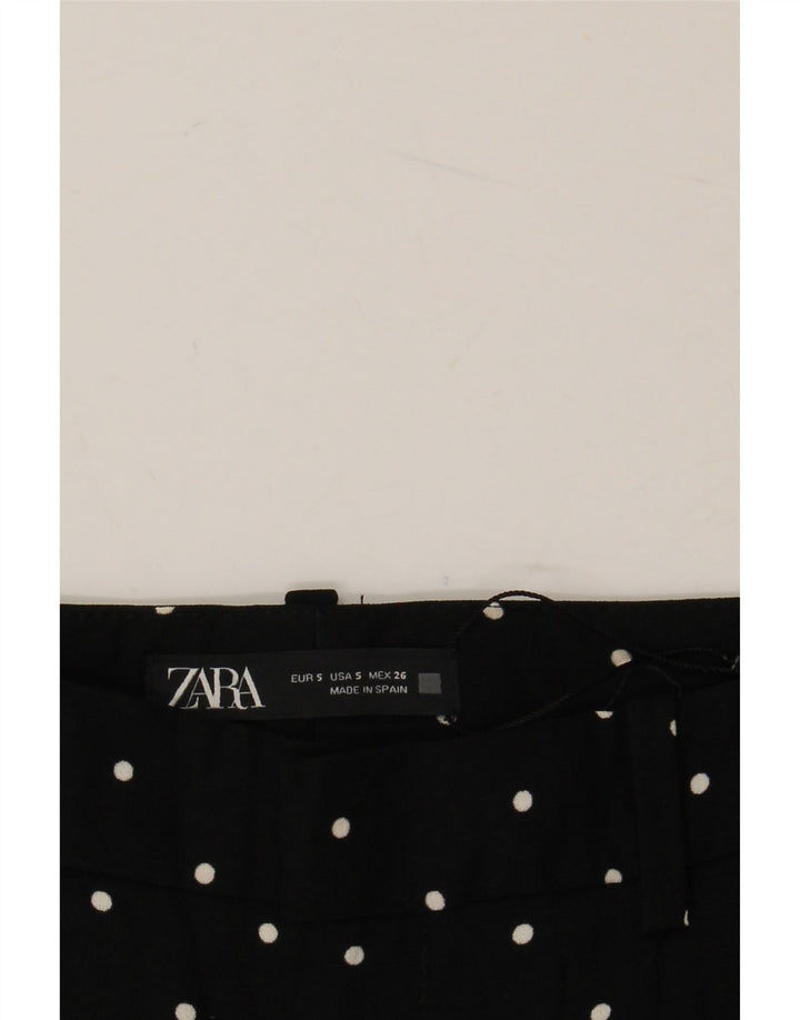 Zara Damen-Haremshose, Größe S, W26, L26, Schwarz gepunktet