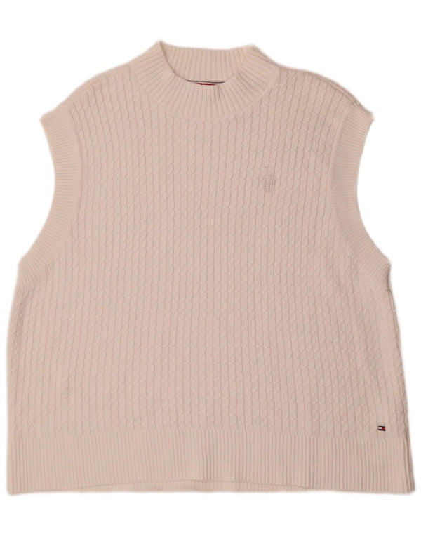 Tommy Hilfiger Herren Weste Tank Top XL weiße Baumwolle