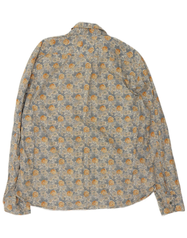 Paul Smith Herrenhemd 2XL Mehrfarbiges Blumenmuster aus Baumwolle