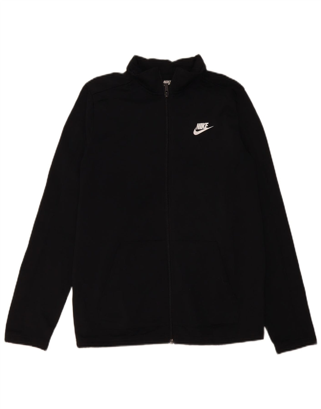 Nike Jungen-Trainingsanzug-Top-Jacke, 13–14 Jahre, XL, schwarzes Polyester