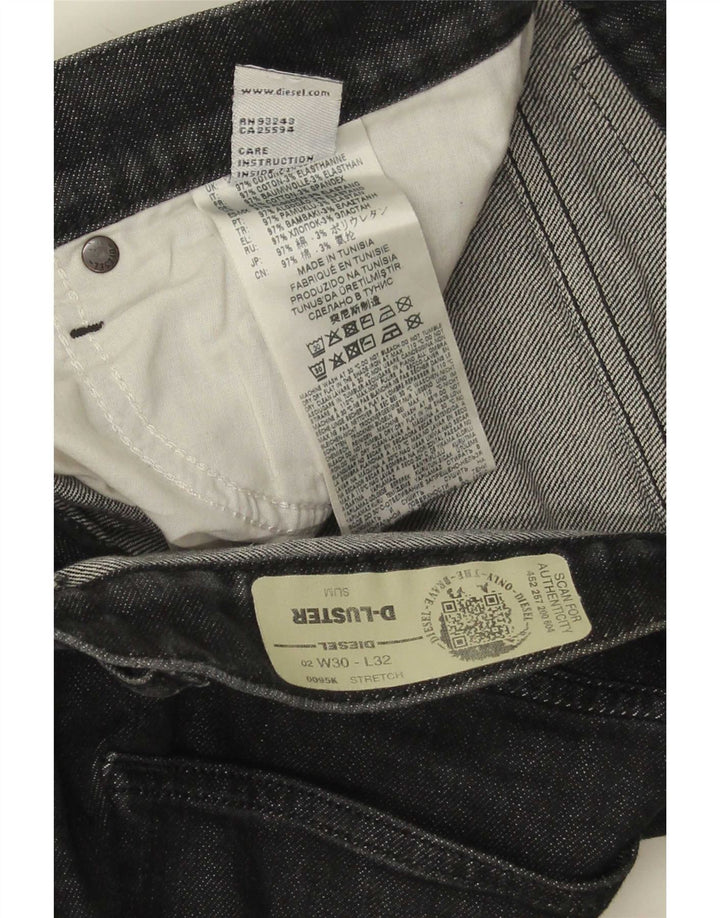 Diesel Herren D-Luster Slim Jeans W30 L32 Schwarze Baumwolle