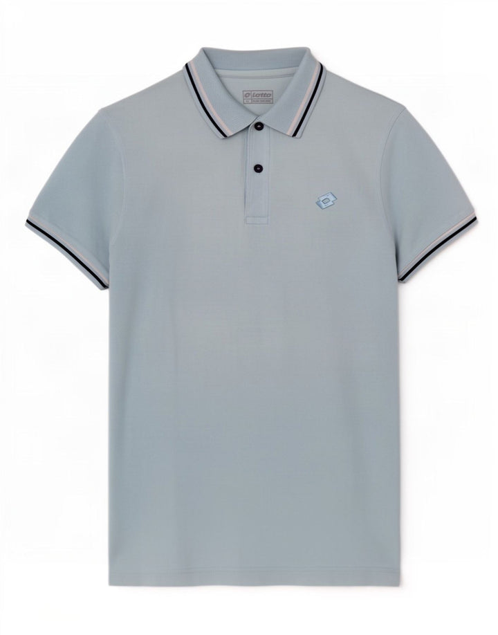 Lotto Herren-Poloshirt, groß, blaue Baumwolle