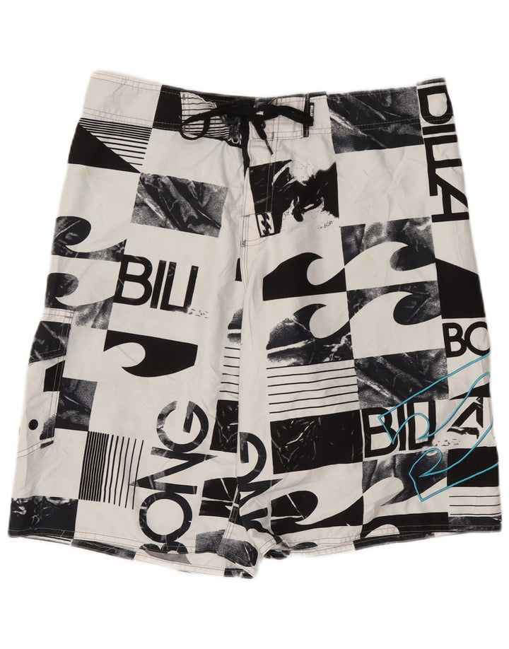 Billabong Herren-Badeshorts mit Grafik, groß, aus schwarzem Polyester
