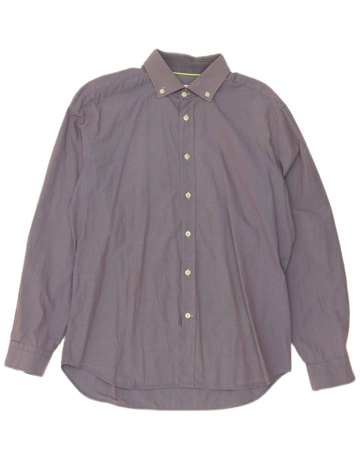 Jeckerson Herrenhemd XL, blau kariert, Baumwolle