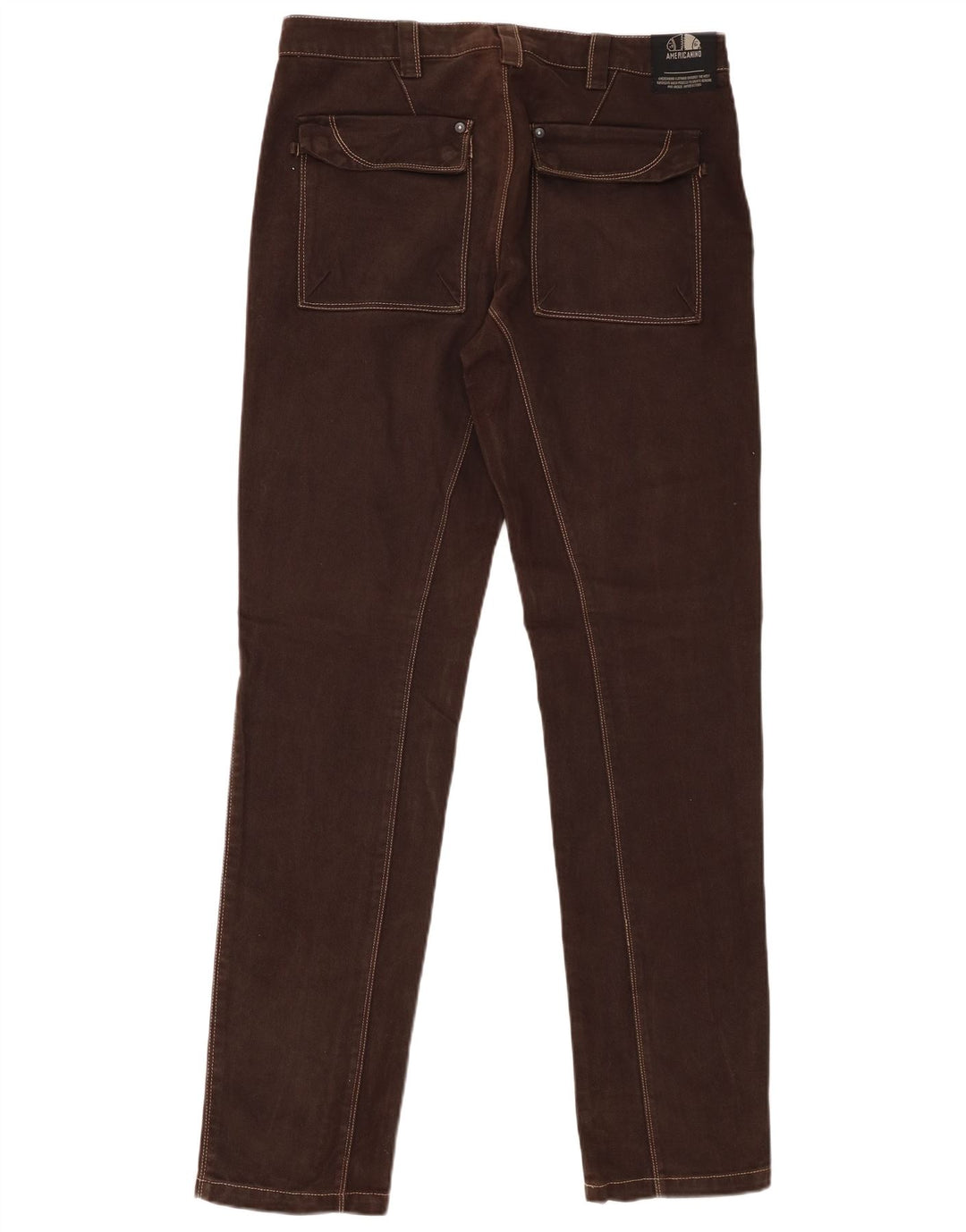 AMERICANINO Herren Slim Chinohose IT 48 Medium W30 L34 Braune Baumwolle